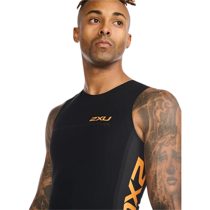 2024 2XU Mens Propel Swimskin MT6658d - Black / Turmeric